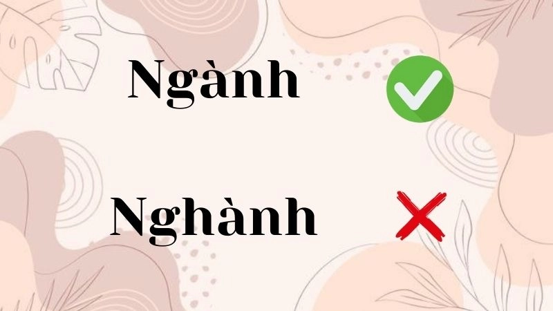 Nghành hay ngành đúng chính tả, ngành là từ đúng