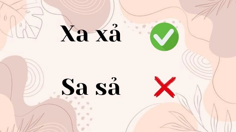 Sa sả hay xa xả đúng chính tả,''xa xả'' là cách viết đúng