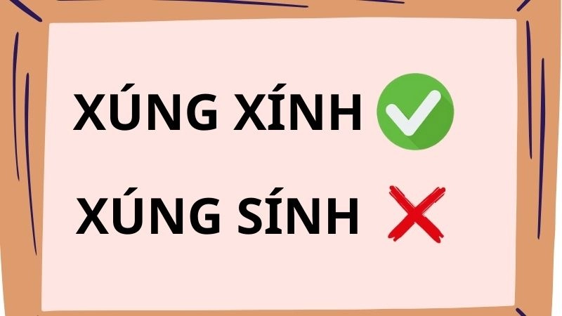 Xúng xính hay súng sính đúng chính tả, xúng xính là từ đúng