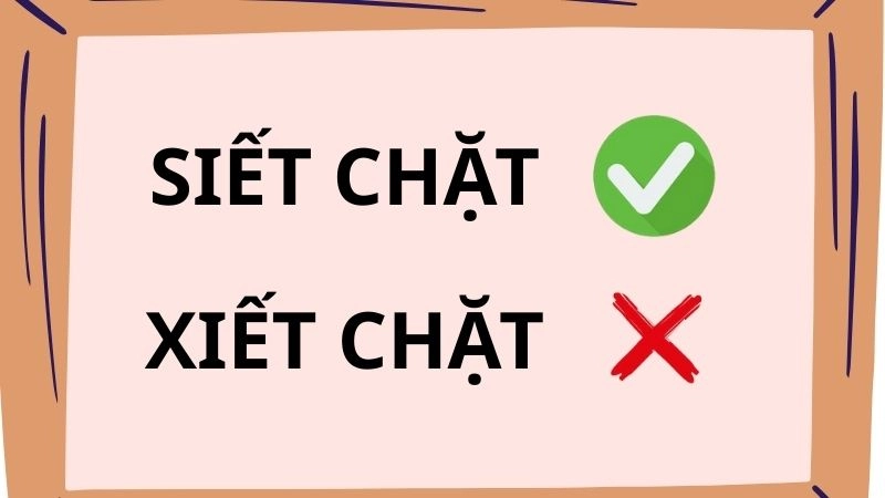 Siết chặt hay xiết chặt đúng chính tả, siết chặt là từ đúng