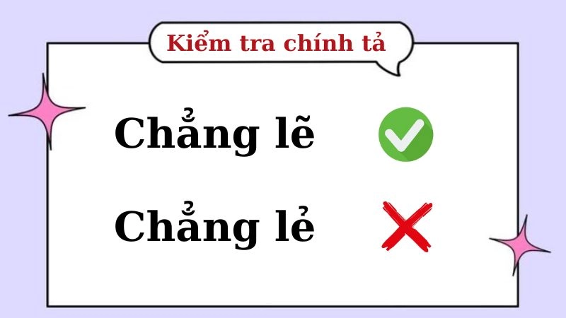 Chẵng lẻ, chẳng lẽ hay chẳng nhẽ đúng chính tả, chẳng lẽ là từ đúng