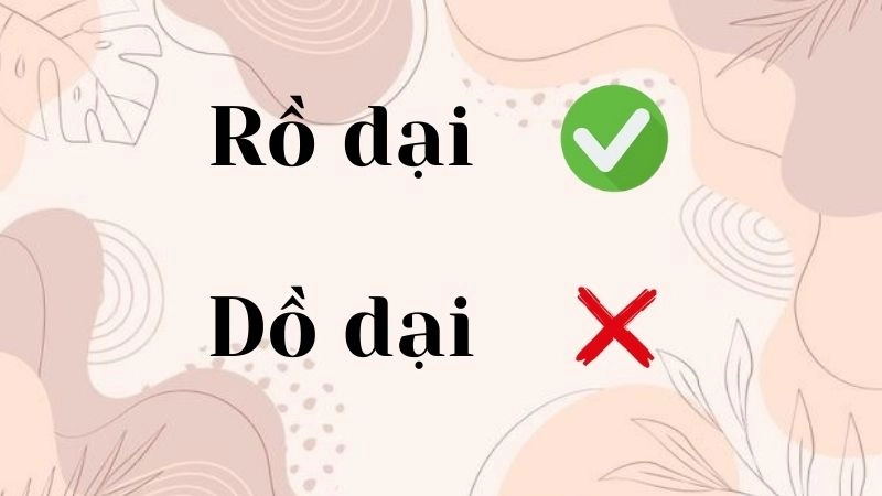 Rồ dại hay dồ dại đúng chính tả, rồ dại là từ đúng