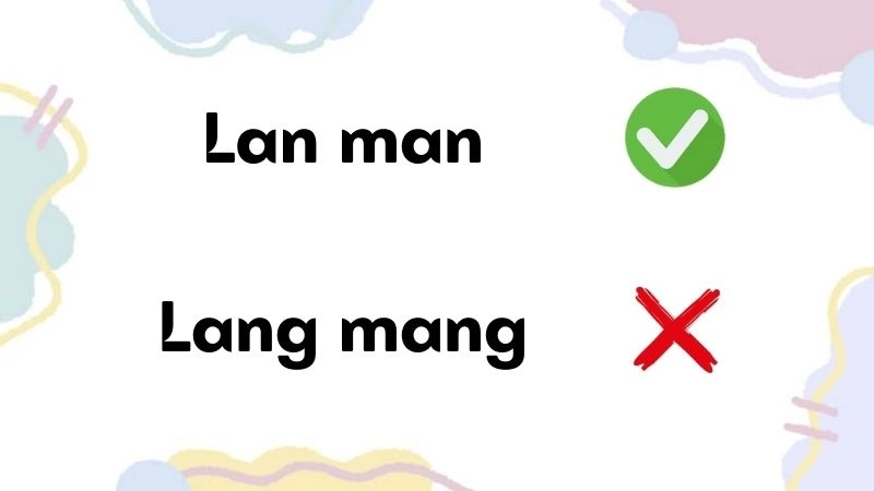 Lan man hay lang mang đúng chính tả, lan man là từ đúng