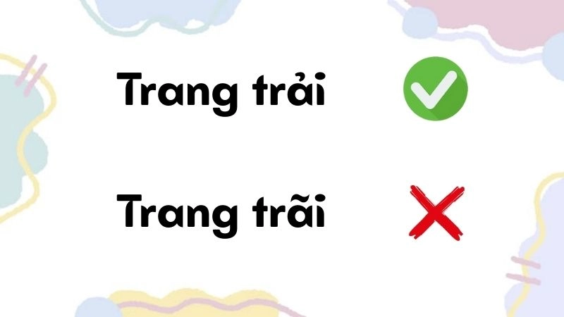 Trang trãi hay trang trải đúng chính tả, trang trải là từ đúng