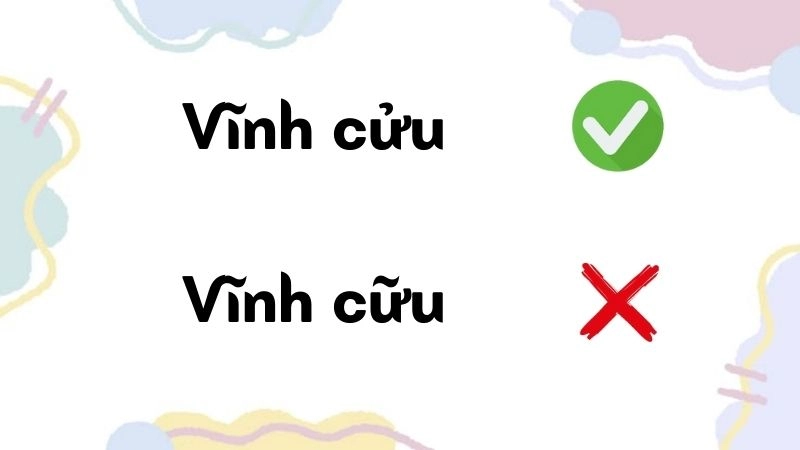 Vĩnh cữu hay vĩnh cửu đúng chính tả, vĩnh cửu là từ đúng