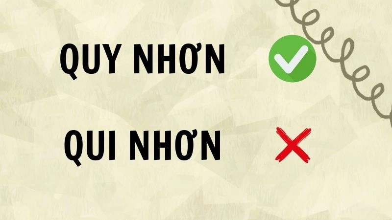 Qui Nhơn hay Quy Nhơn đúng chính tả, Quy Nhơn là từ đúng