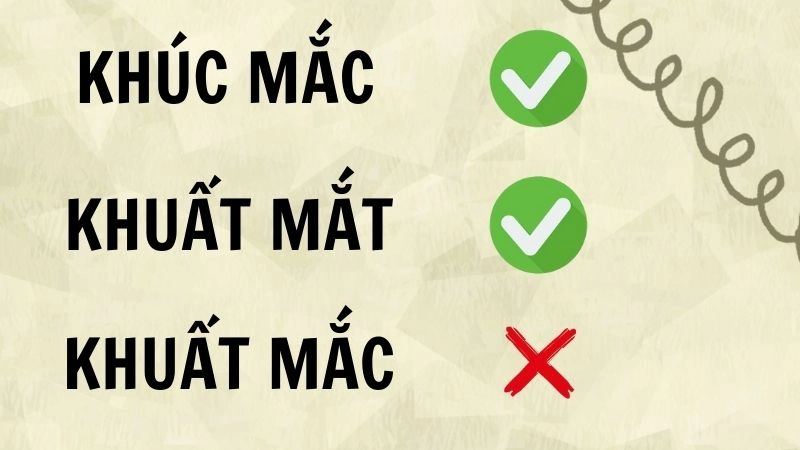 Khúc mắc, khuất mắc hay khuất mắt đúng chính tả, khúc mắc là từ đúng