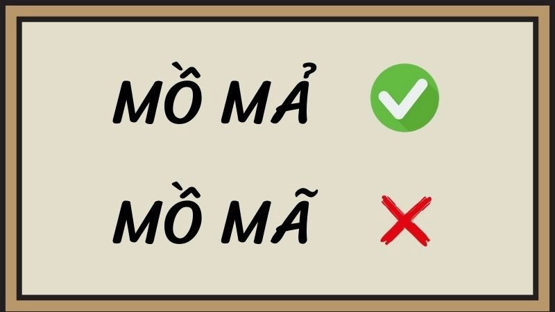 Mồ mã hay mồ mả đúng chính tả, mồ mả là từ đúng