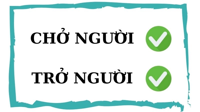 Trở người hay chở người đúng chính tả, cả hai đều là từ đúng
