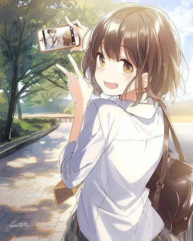 Cô gái anime chibi nhỏ nhắn xinh xắn đáng yêu vượt mức