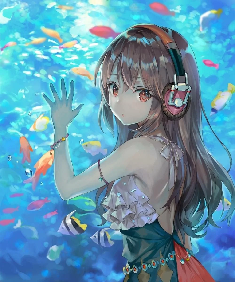 Cô gái anime cute nhẹ nhàng với nét vẽ dễ thương và tinh tế
