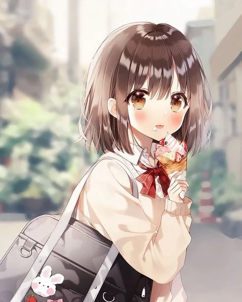 Gái anime cute tươi tắn và nổi bật giữa khung trời manga