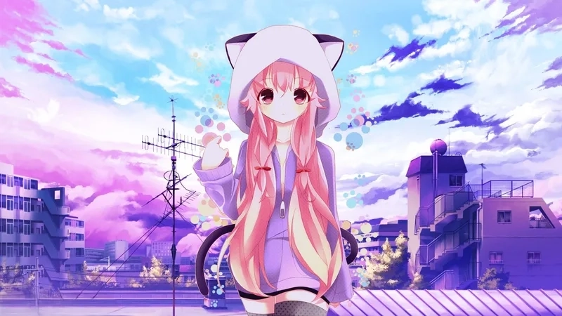 Hình nền anime girl cute buồn trầm lắng đầy cảm xúc sâu lắng