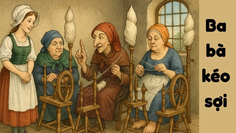 Truyện cổ tích nước ngoài Ba bà kéo sợi nhân văn