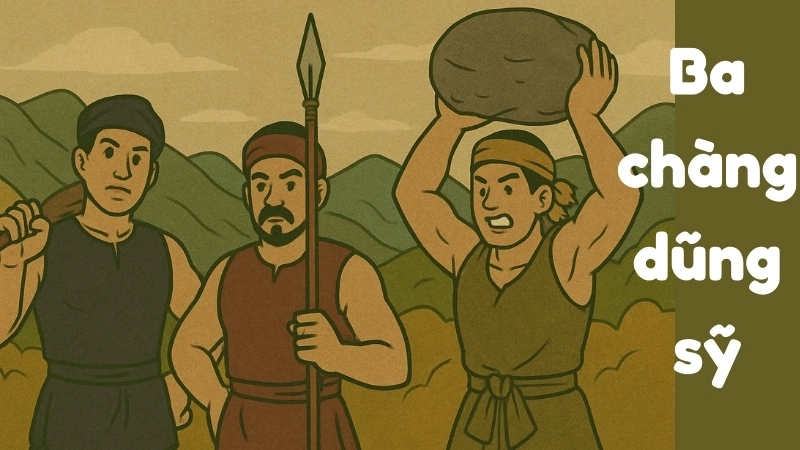 Trọn bộ tóm tắt truyện dân gian Ba chàng dũng sỹ