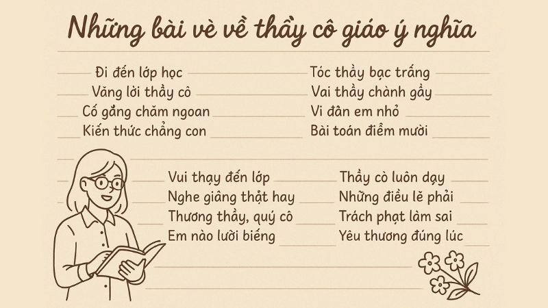 Tuyển tập những bài vè về thầy cô giáo ý nghĩa
