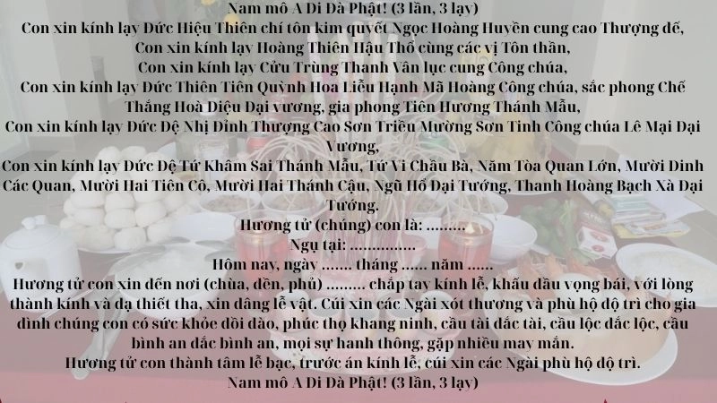 Văn khấn và cách cúng trả lễ ở chùa
