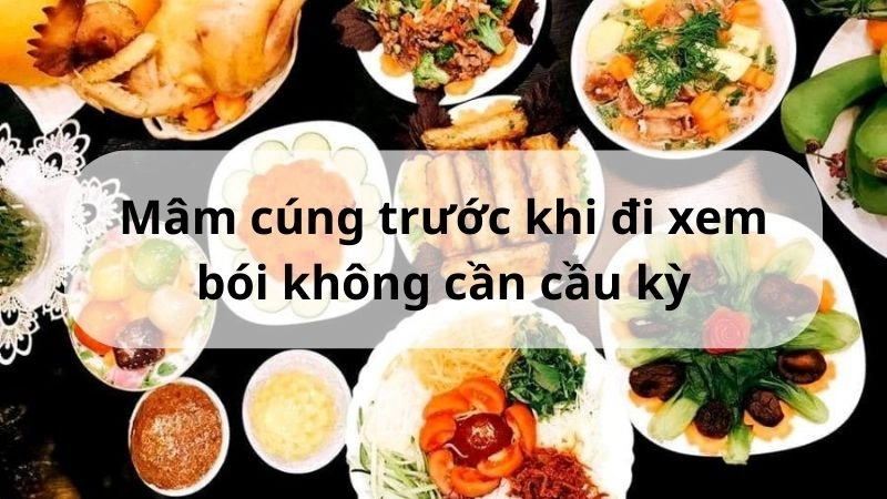 Mâm cúng trước khi đi xem bói không cần cầu kỳ