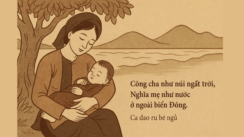 Ca dao ru bé ngủ về công cha nghĩa mẹ
