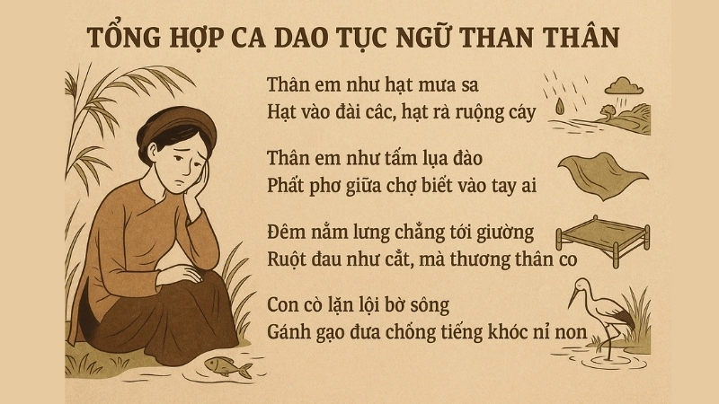 Tổng hợp ca dao tục ngữ than thân hay nhất