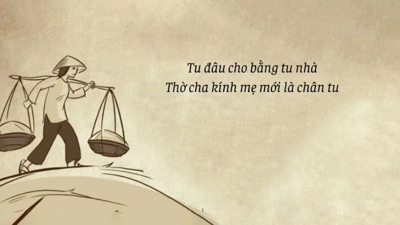 Những câu ca dao nói về công cha nghĩa mẹ và hiếu thảo với ông bà