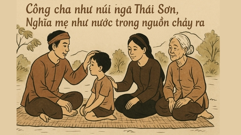 Ca dao tục ngữ về gia đình dạy làm người, biết ơn cha mẹ
