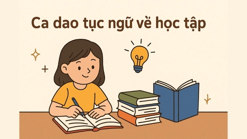 Ca dao tục ngữ về học tập luôn vui vẻ, phấn chấn