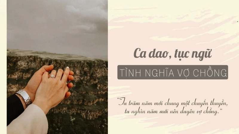 Ca dao tục ngữ về vợ chồng sâu sắc, ý nghĩa