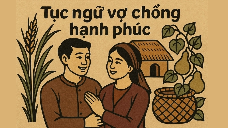 Tục ngữ vợ chồng hạnh phúc, tình cảm gắn bó