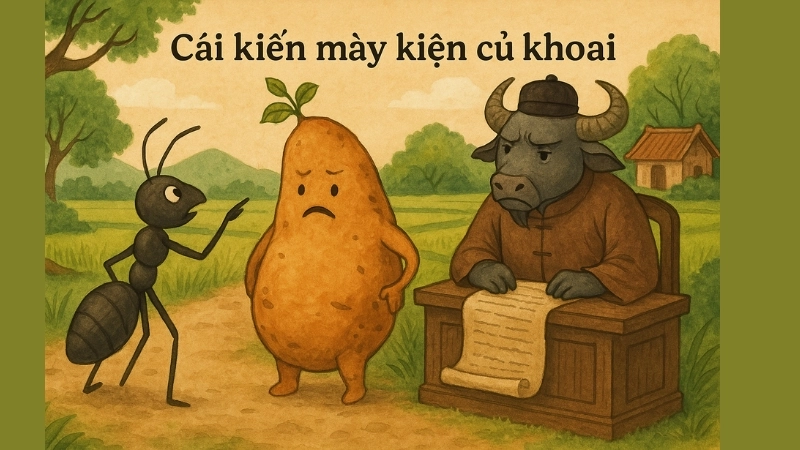 Tóm tắt truyện cổ tích Việt Nam - Cái kiến kiện củ khoai