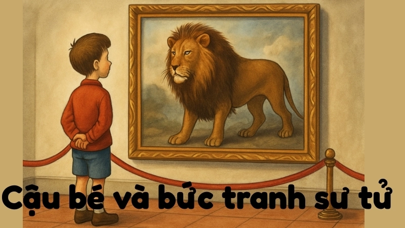 Tóm tắt Truyện ngụ ngôn - Cậu bé và bức tranh sư tử đầy đủ
