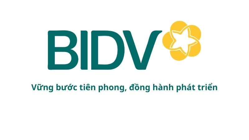 Slogan của BIDV là “Vững bước tiên phong, đồng hành phát triển”