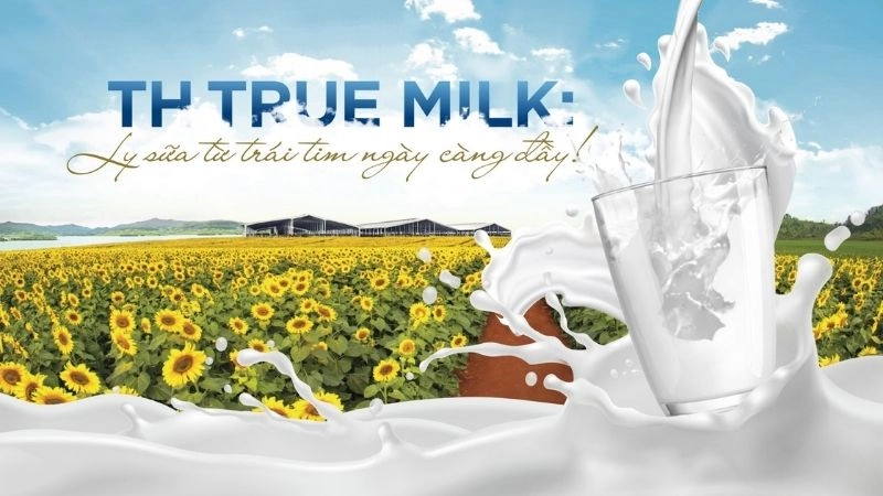 Câu slogan của TH True Milk là “Thật sự thiên nhiên”