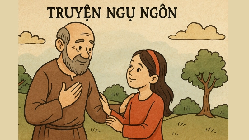 Tóm tắt Truyện ngụ ngôn - Cha và con gái ngắn gọn, dễ hiểu