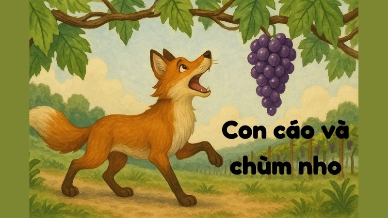 Tóm tắt Truyện ngụ ngôn - Con cáo và chùm nho hay nhất
