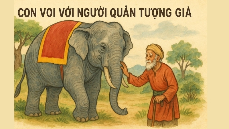 Tóm tắt truyện Con voi với người quản tượng già đầy cảm động