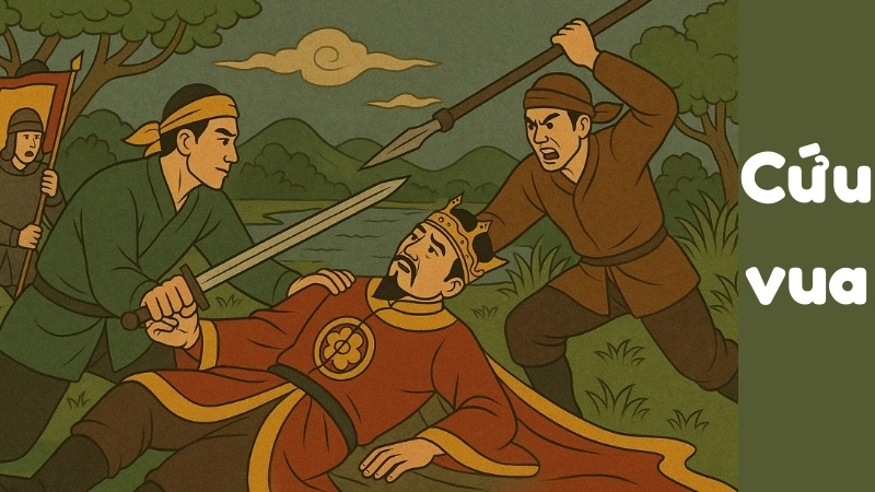 Tóm tắt Truyện dân gian - Cứu vua với nội dung ngắn gọn