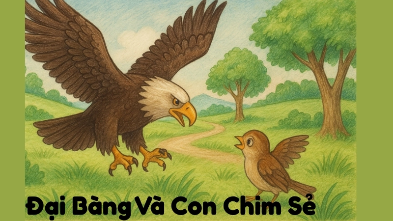 Tóm tắt Truyện ngụ ngôn - Đại Bàng Và Con Chim Sẻ hay nhất