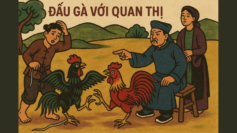 Tóm tắt Truyện dân gian - Đấu gà với quan thị cực hay
