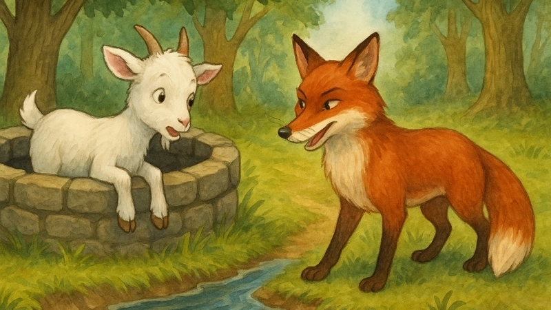 Tóm tắt Truyện ngụ ngôn - Dê con và cáo cho bé dễ nhớ