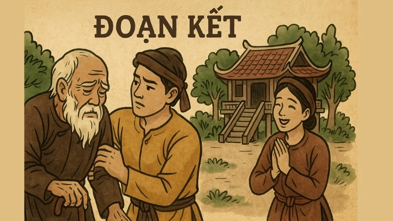 Tóm tắt Truyện dân gian - Đoạn kết ý nghĩa sâu sắc