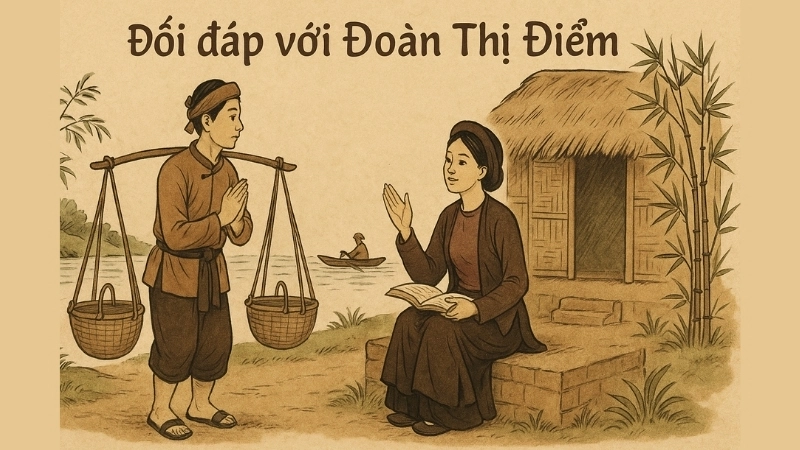 Tóm tắt Truyện dân gian - Đối đáp với Đoàn Thị Điểm hay nhất