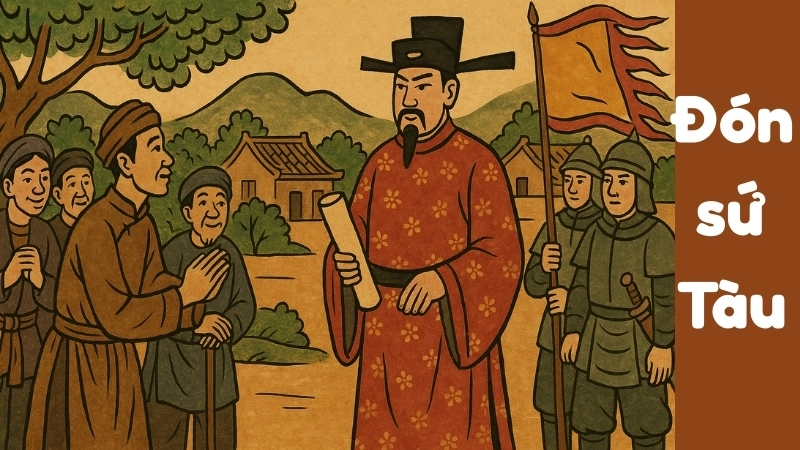 Tóm tắt Truyện dân gian - Đón sứ Tàu đầy đủ chi tiết nhất