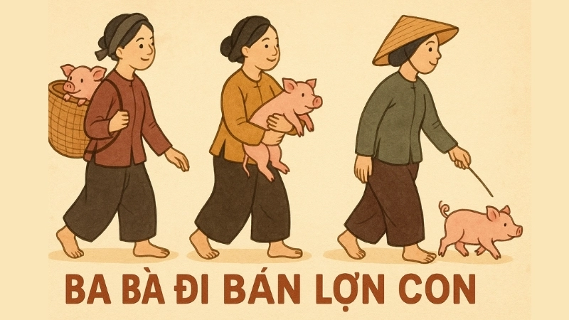 Bài đồng dao Ba bà đi bán lợn con