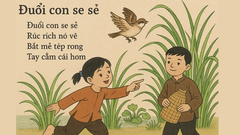 Đồng dao Đuổi con se sẻ và ý nghĩa giáo dục sâu sắc