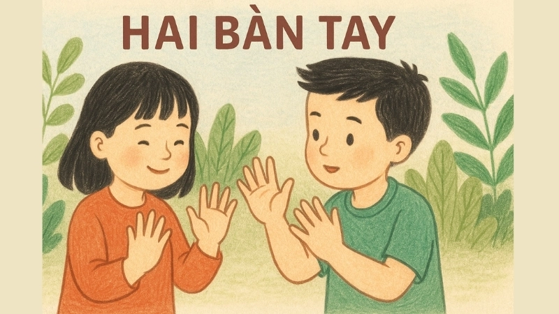 Ý nghĩa giáo dục sâu sắc từ bài đồng dao Hai bàn tay