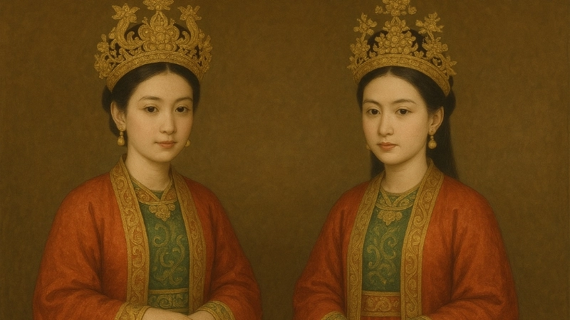 Tóm lược truyện dân gian Hai nàng công chúa nhà Trần