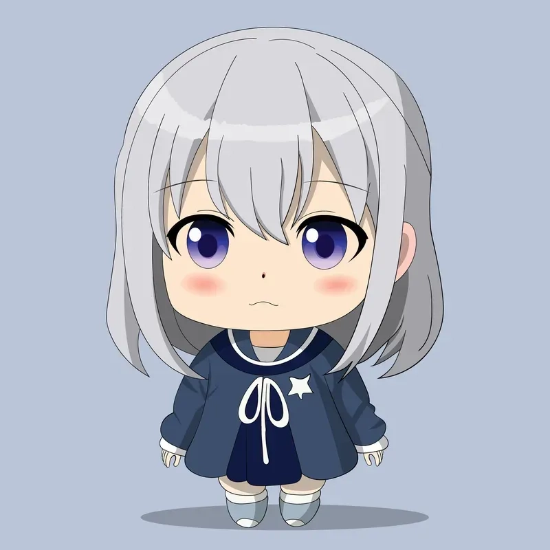 Ảnh anime girl cute chibi vui vẻ rạng rỡ như ánh nắng đầu ngày