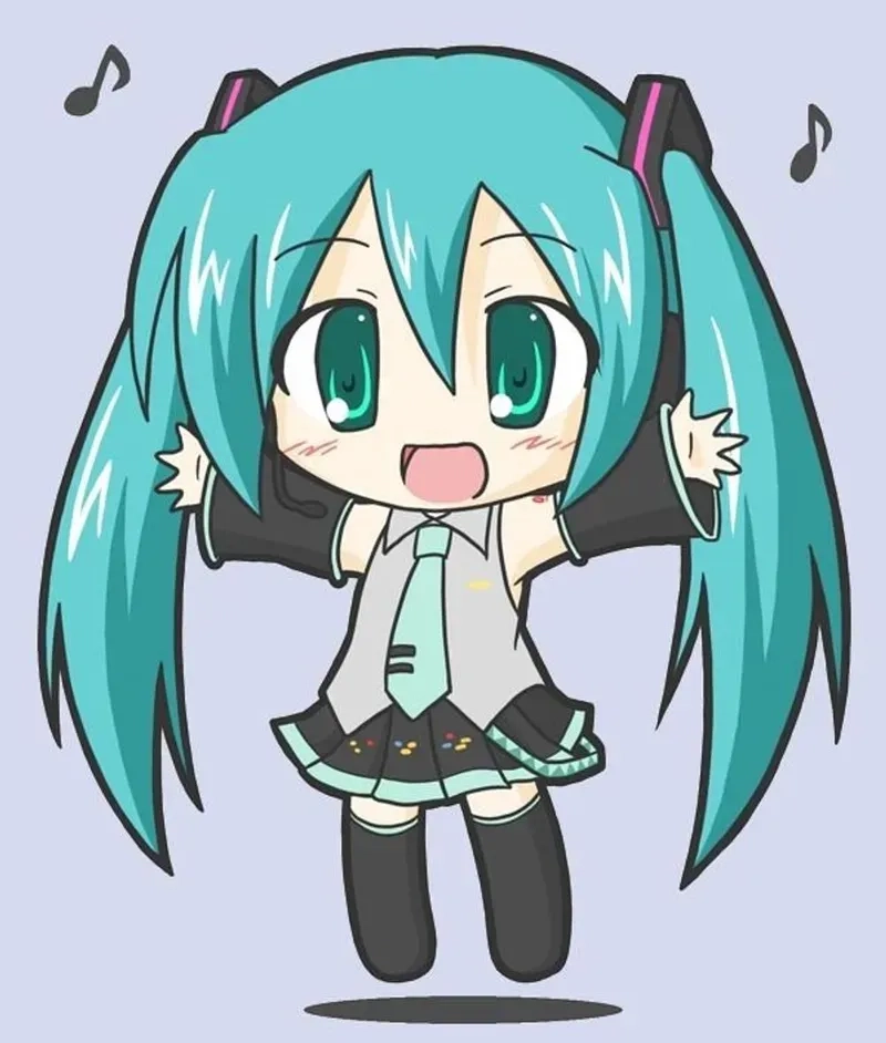 Ảnh anime girl dễ thương và ngầu tóc xanh cực cá tính và nổi bật