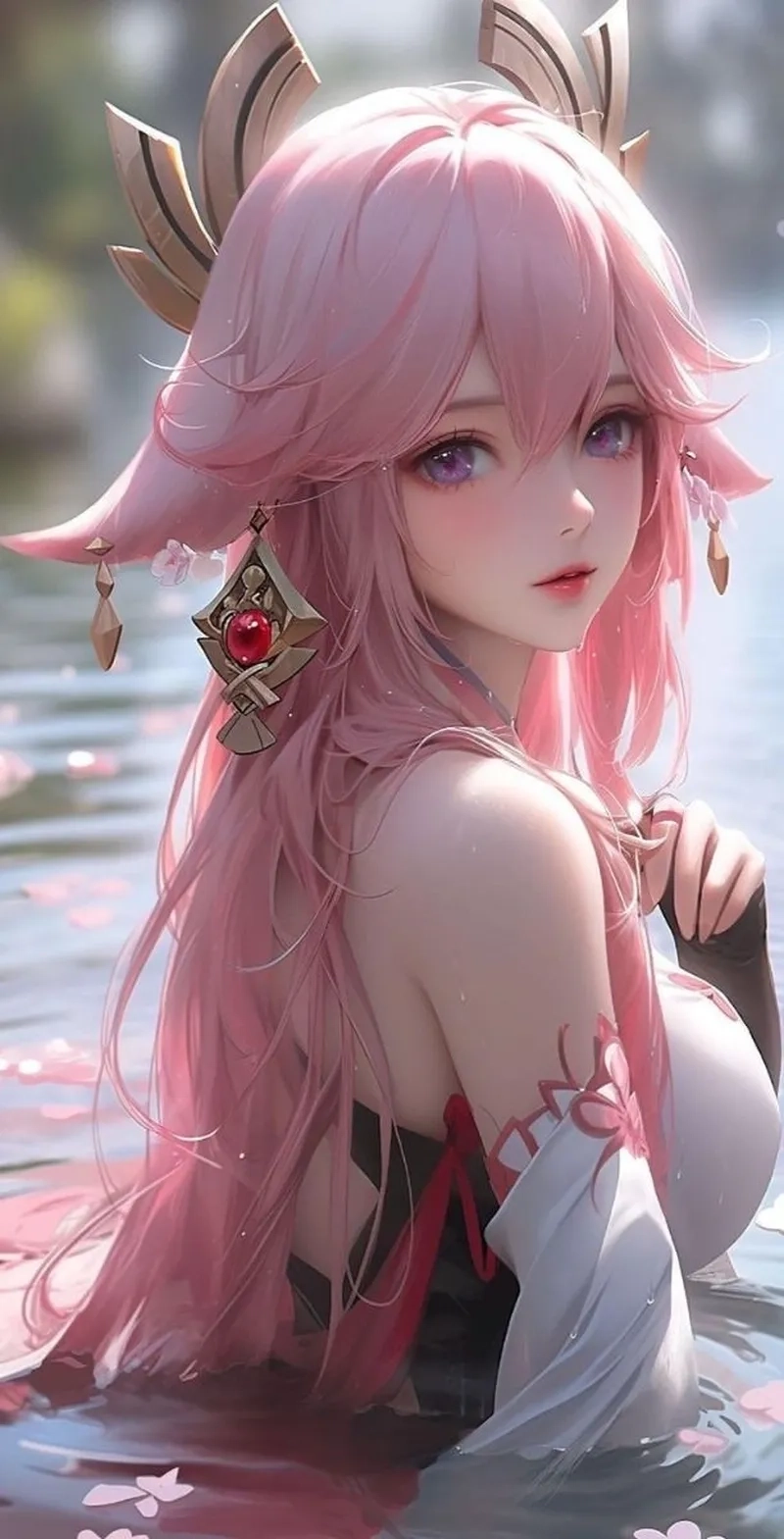 Hình ảnh anime girl dễ thương đeo kính thông minh và dễ mến